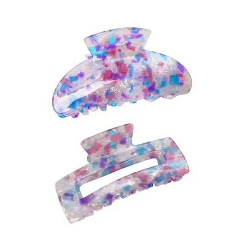 Pack Von 2 Strandhaarzubehör Für Frauen Girls Lebendigkeit Farbkrallen Clip Für Verschiedene Haartypen Mode Haardekorte von MCAOAL