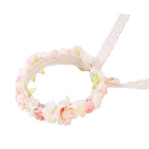 Spitzenblume Stirnband Haarband Girl Verstellbares Haar Band Kopfbedecke Fotografie Requisiten Haarzubehör Elastische Kopfbedeckung von MCAOAL