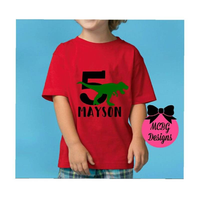 Dinosaurier Geburtstagsshirtdinosaurier Geburtstags-Partydinosaurier-Shirtsjungs-Geburtstagsshirtsalle Größen von MCBGDesigns