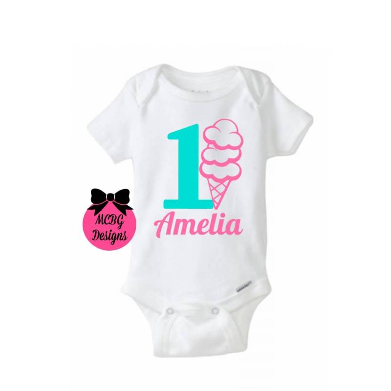 Eis Geburtstag Outfitalle Größenersten Mädchen Outfitkleinkind Shirteis Geburtstagsparty von MCBGDesigns