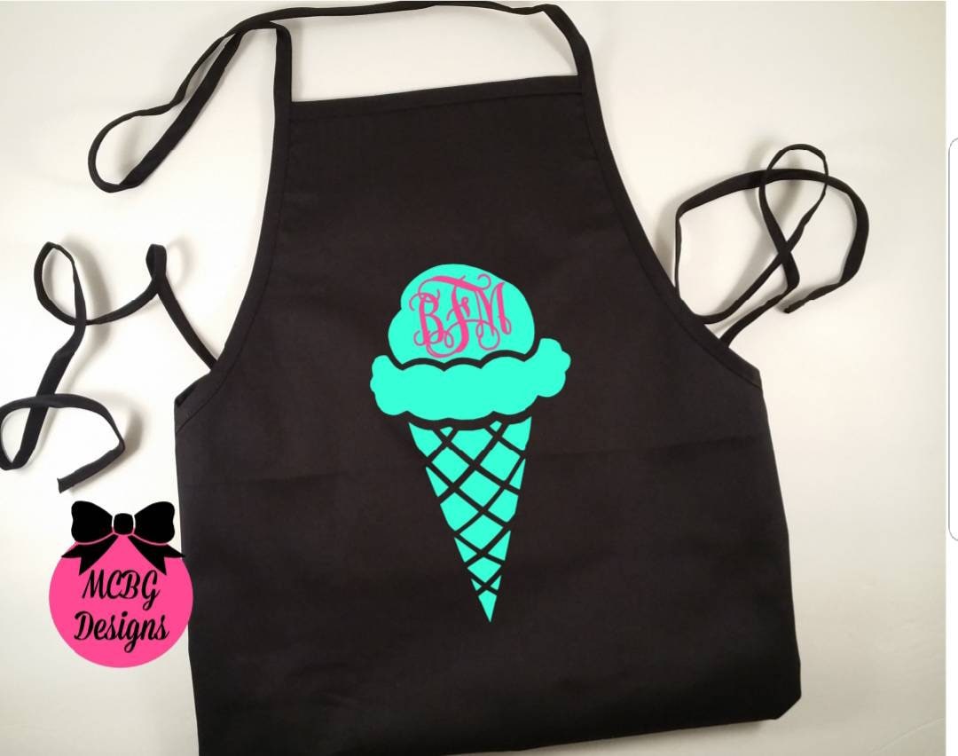 Eistüte Schürzekochschürzenfrauen Geburtstagsgeschenkevalentinstag Geschenkehochzeitsgeschenkekochschürzenpersonalisierte Geschenke von MCBGDesigns
