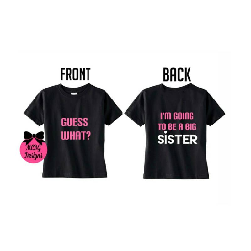 Großes Schwester Shirtgroße Reveal Shirterwartendes Babybaby Shower Geschenkschwangerschaft Ankündigung von MCBGDesigns