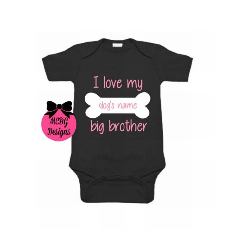 Haustier Accessoireshundehemdenlove My Big Brother Oder Schwester Hund Knochen Baby Bodyhunde Bodysuitshunde Kleidungbaby Shower Geschenke von MCBGDesigns