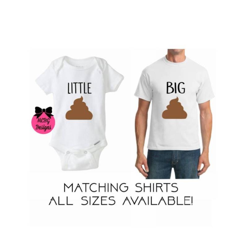 Little Turd & Big Matching Father Son Shirts Daughter Vatertag Geschenk Poop-Symbol Papa & Me Baby Shower Unisex von MCBGDesigns