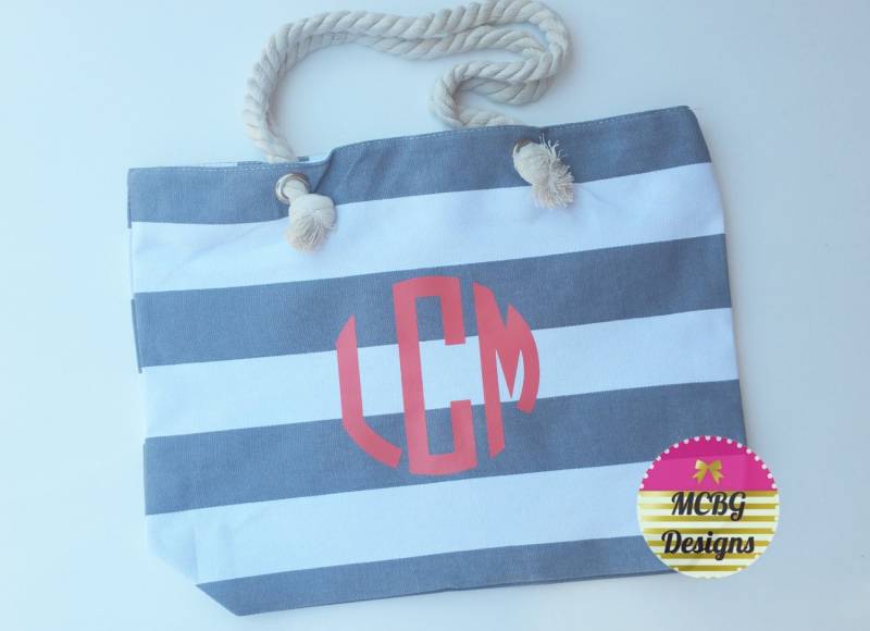 Monogramm Strandtasche, Kreuzfahrttaschen, Urlaubstaschen, Personalisierte Strandurlaubstasche, Brautjungfer Geschenke, Geschenk von MCBGDesigns