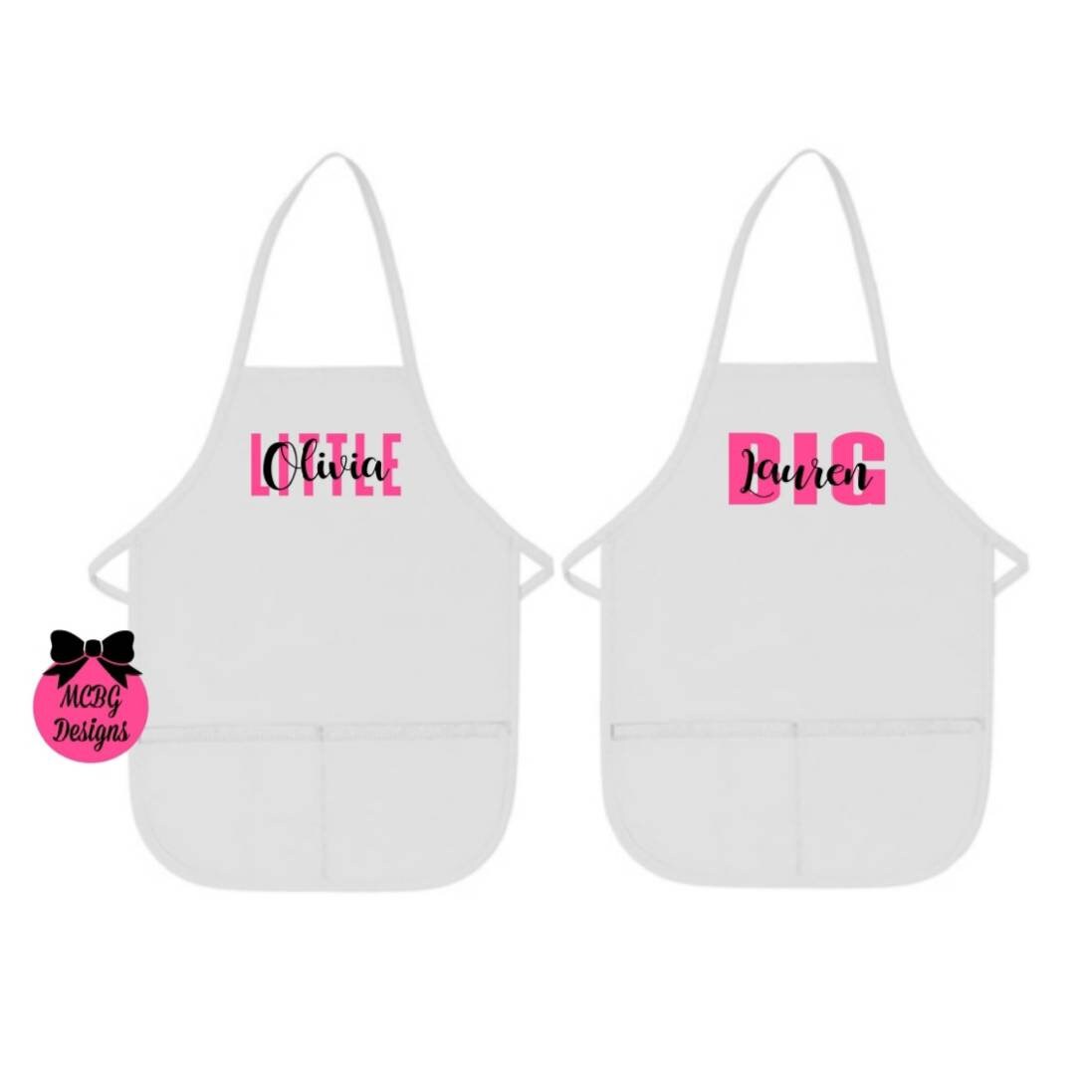 Passende Schürzebackschürzebackzubehörbackzubehörschwestergeschenkemädchen Weihnachtsgeschenkegroße Schwesterschürze Für Schwester von MCBGDesigns