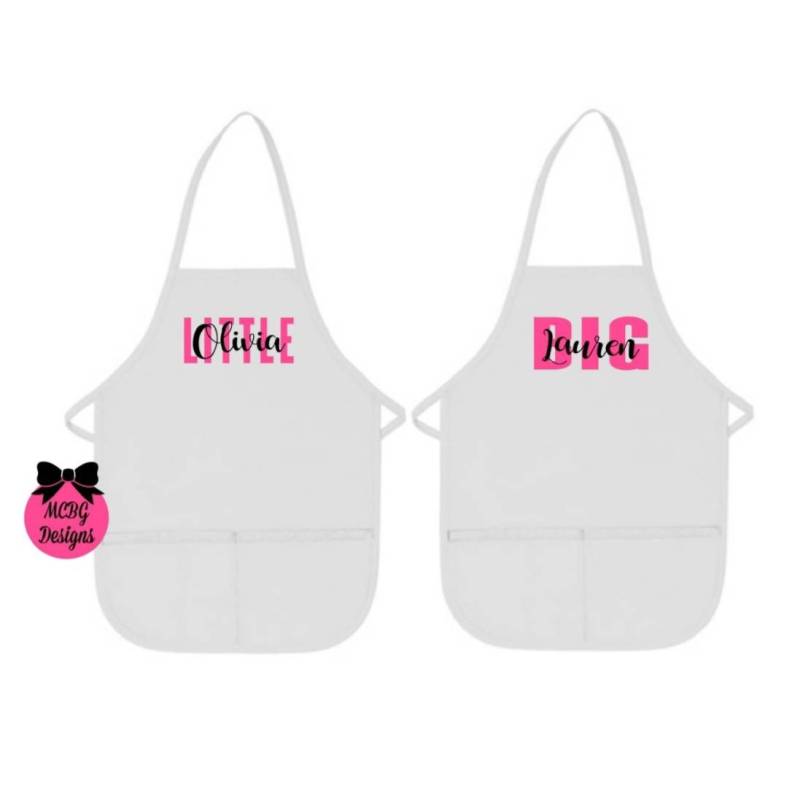 Passende Schürzebackschürzebackzubehörbackzubehörschwestergeschenkemädchen Weihnachtsgeschenkegroße Schwesterschürze Für Schwester von MCBGDesigns