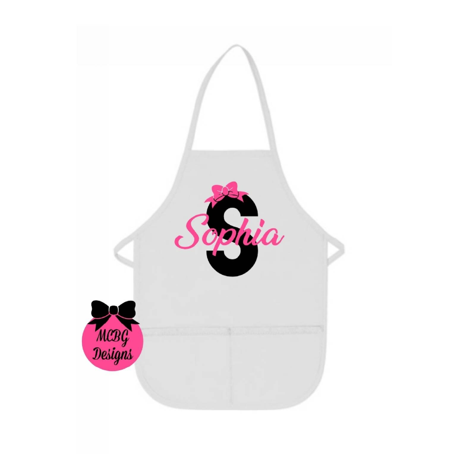 Personalisierte Kind Größe Apronkids Aprongis Accessorieskids Giftchild Koch Aprongirls Geburtstagsgeschenke Kochen von MCBGDesigns