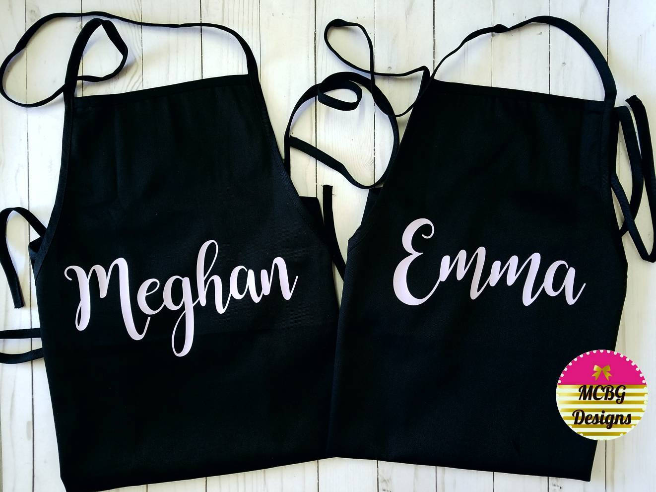 Personalisierte Schürzekochschürzengeburtstagsgeschenkedamenvalentinstaggeschenkehochzeitsgeschenkekochschürzenpersonalisierte von MCBGDesigns