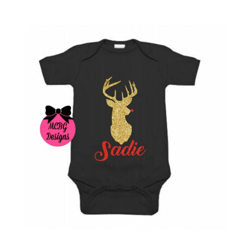 Personalisiertes Weihnachtsshirtweihnachtsoutfitbaby Es First Christmasalle Größenmädchen Weihnachtsshirts von MCBGDesigns