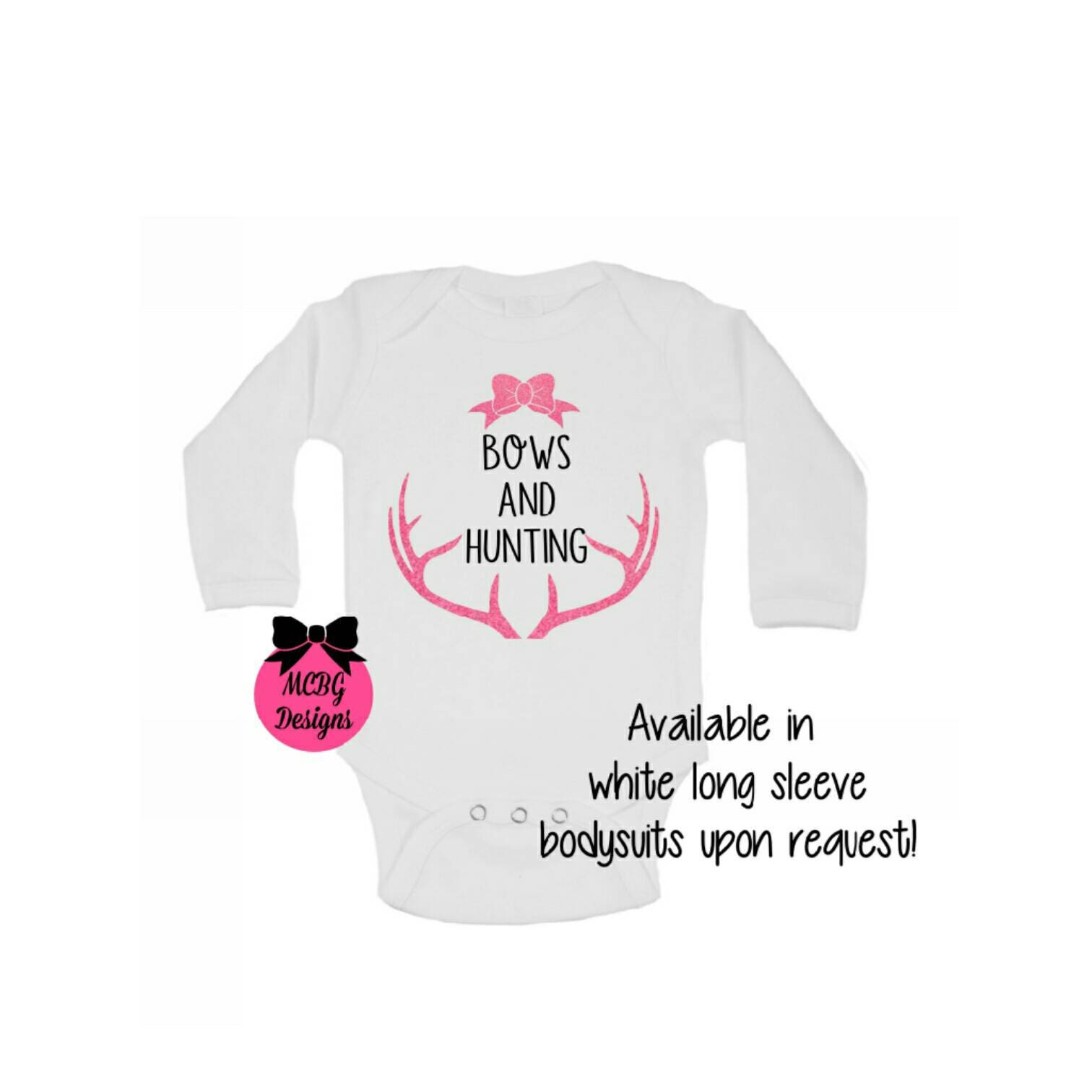 Schleife Und Jagd Shirtjagdhemdenjagdzeitjagd Baby Mädchen Kleidunghirsch Jahreszeit Kleidunggeweih Shirts von MCBGDesigns