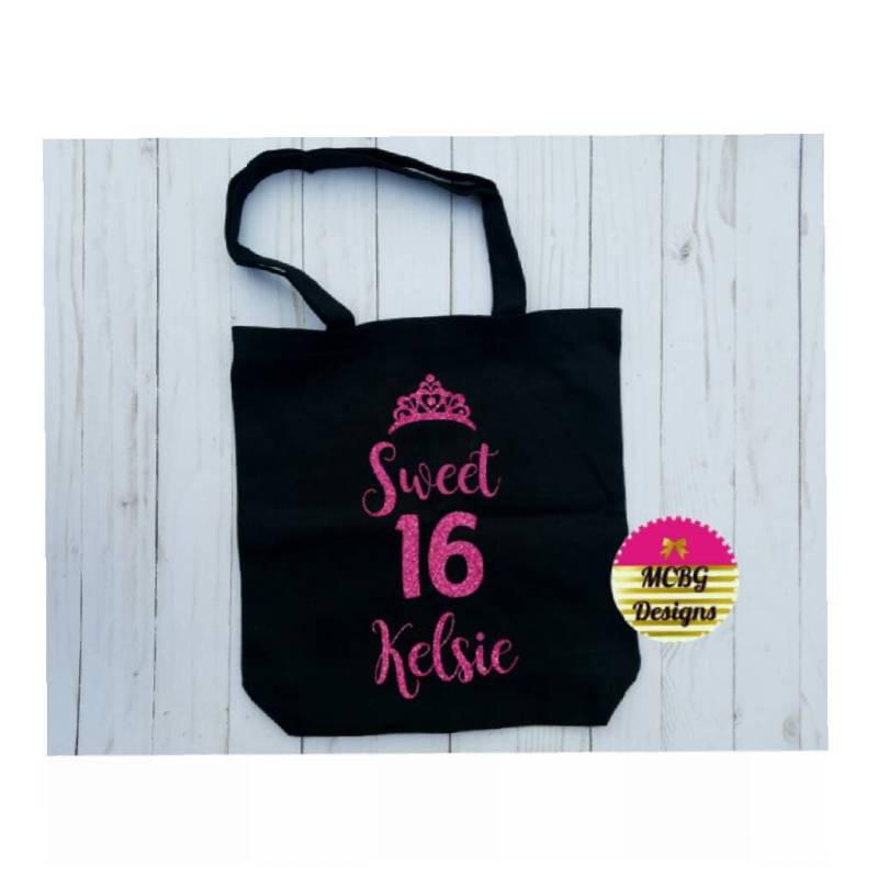 Sweet 16 Tragetaschesweet Geburtstagsgeschenk16-Jährige Geschenkesweet Partygeschenketeenager-Mädchen Geschenkegeburtstagsgeschenke von MCBGDesigns