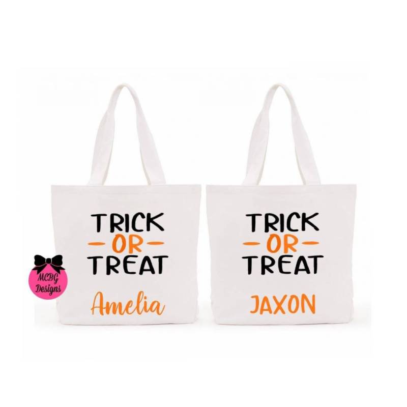 Trick Oder Behandeln Taschenboys Halloween Candy Baggirls Hallow Bagtrick Or Treat Baghalloweenhalloween Decor von MCBGDesigns
