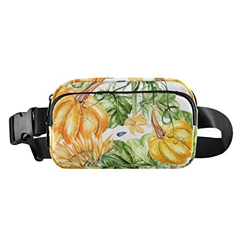 Bauchtasche mit Kürbis-Gemüse, Sonnenblumen, für Damen und Herren, Crossbody-Gürteltasche, modische Hüfttasche, Geldbörse mit verstellbarem Riemen, Bauchtasche für Teenager, Mädchen, Jungen, von MCHIVER