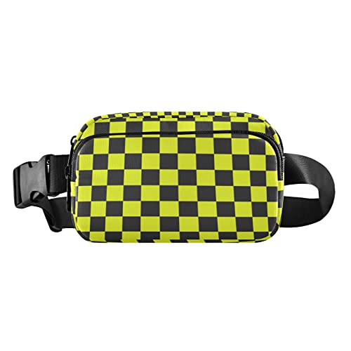 Checkerboard Plaid Bauchtasche für Damen Herren Crossbody Gürteltasche Mode Taille Packs Geldbörse mit verstellbarem Riemen Bauchtasche für Shopping Reisen, 12#, Large von MCHIVER