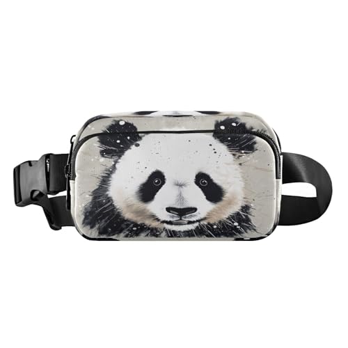 MCHIVER Panda Head Bauchtasche für Damen und Herren, Crossbody-Gürteltasche, modische Hüfttasche, Geldbörse mit verstellbarem Riemen, für Outdoor, Shopping, Reisen, Mehrfarbig, Large von MCHIVER