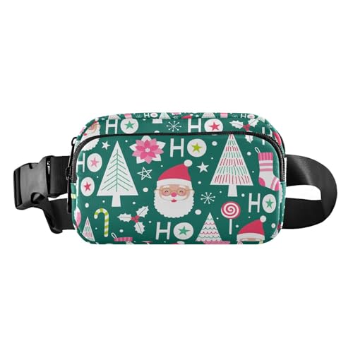 Weihnachtsbäume Socken Candy Fanny Pack für Damen Herren Crossbody Gürteltasche Mode Taille Packs Geldbörse mit verstellbarem Riemen Bumbags für Outdoor Workout Reisen, Mehrfarbig, Large von MCHIVER