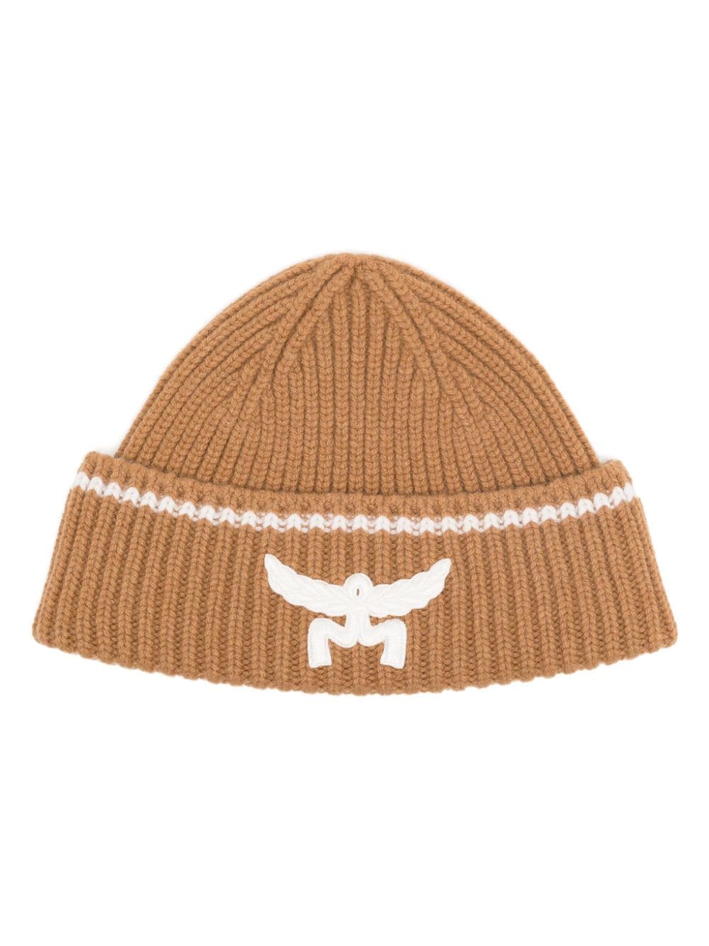 MCM Beanie mit Logo-Applikation - Braun von MCM