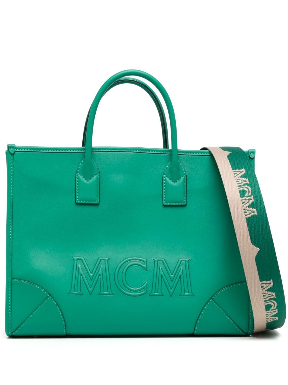 MCM Handtasche mit Logo-Prägung - Grün von MCM