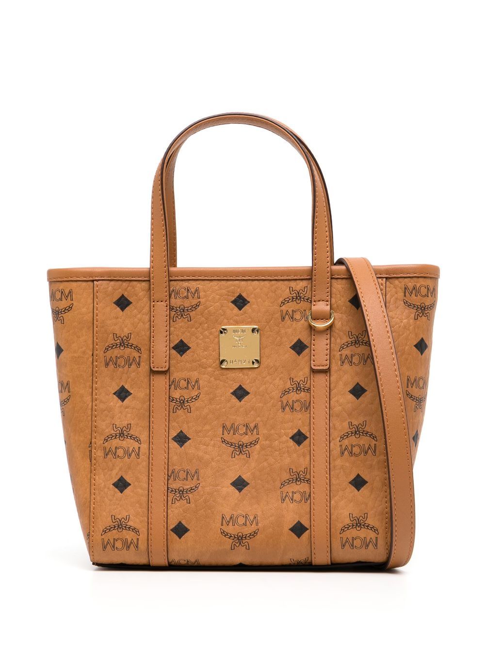 MCM Kleiner Shopper mit Logo-Print - Braun von MCM