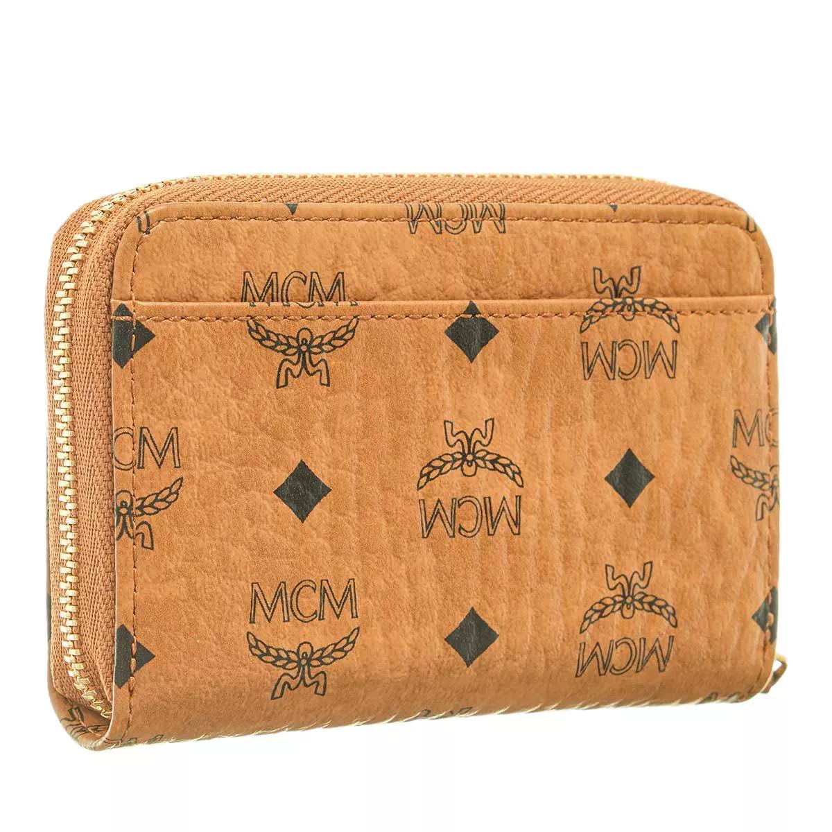 MCM Portemonnaie - Aren Zipped Wallet Xmini - Gr. unisize - in Cognacbraun - für Damen von MCM