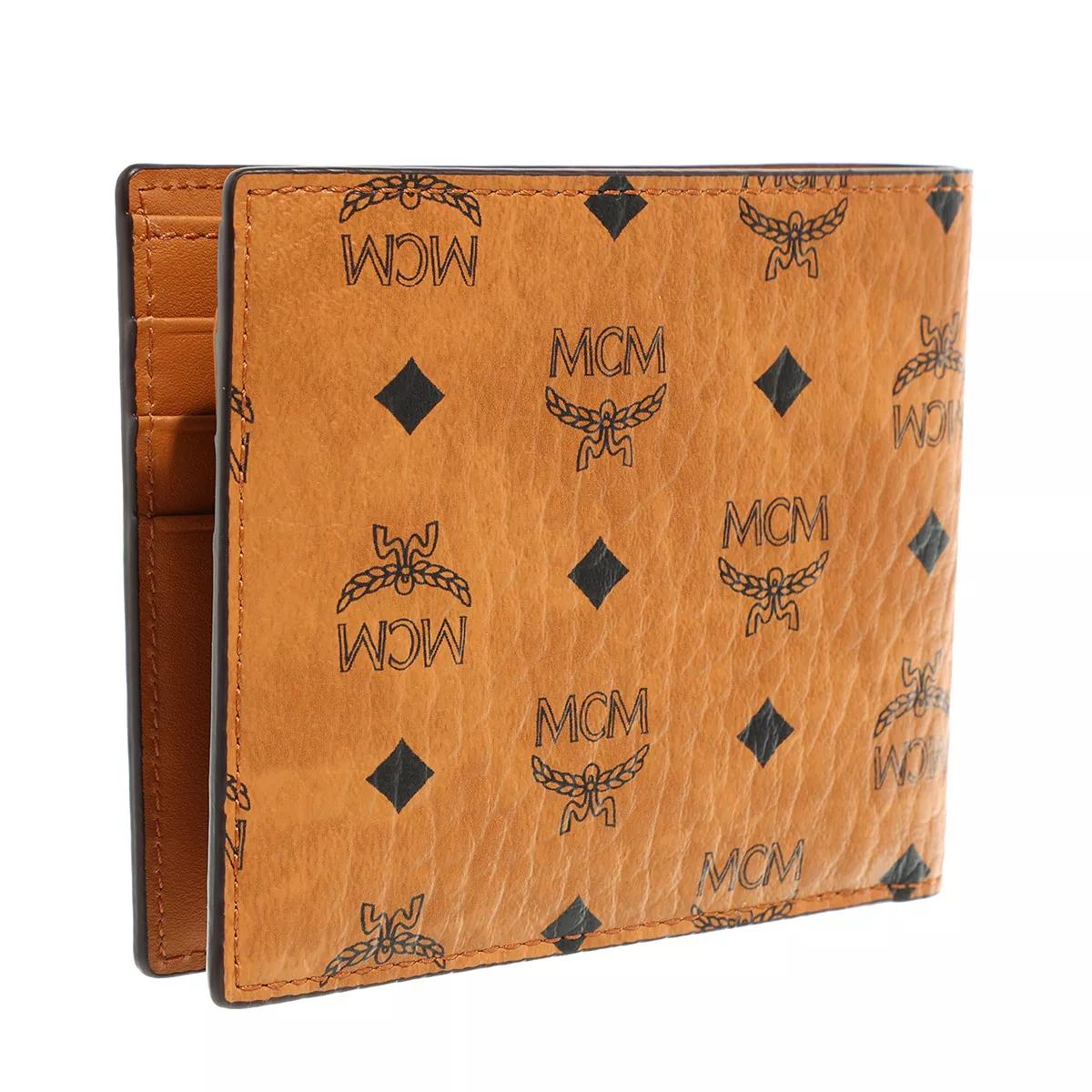 MCM Portemonnaies - Aren Visetos Small Wallet - Gr. unisize - in Cognacbraun - für Damen von MCM