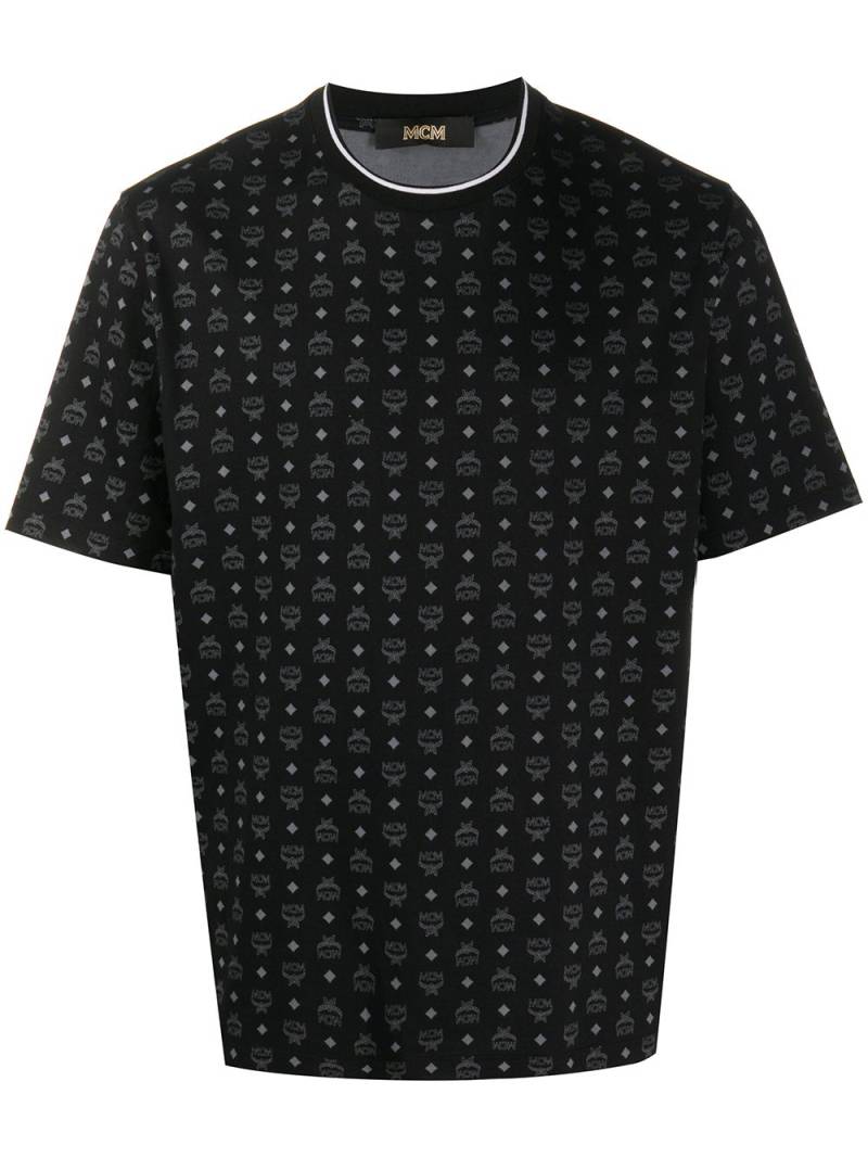 MCM T-Shirt mit Logo-Print - Schwarz von MCM