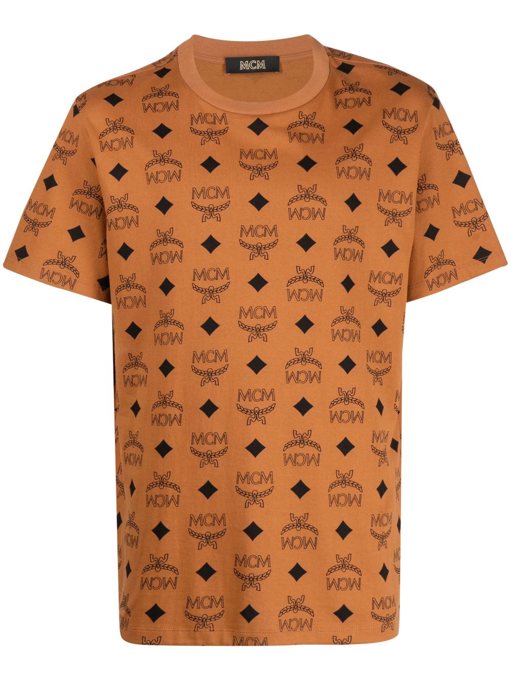 MCM T-Shirt mit Monogramm-Print - Braun von MCM