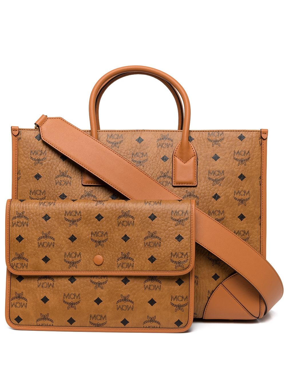 MCM Shopper mit Print - Braun von MCM