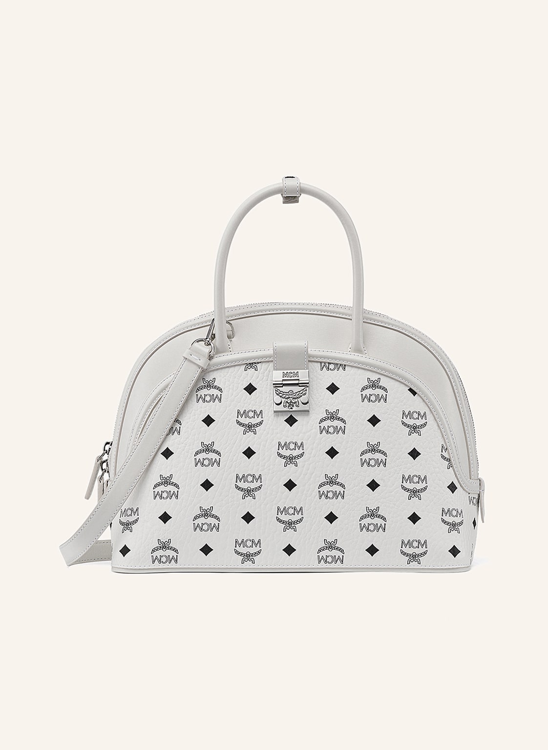 Mcm Handtasche Visetos weiss von MCM