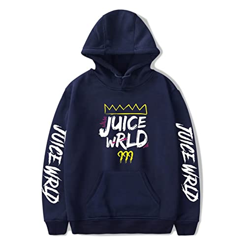 Juice wrld Hoodies Clothes Hoodies Jungen Mädchen lockerer Kapuzenpullover Top Streetwear Juice wrld Merch Cosplay dunklen Stil Kleidung Hip Hop Style Männer und Frauen (Color : Blau, Size : 3XL) von MCMYCO