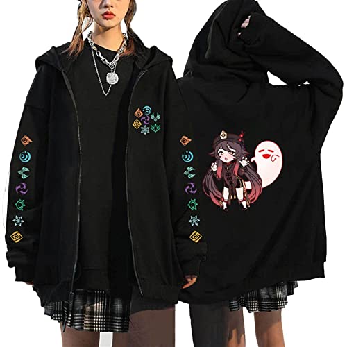 MCMYCO Genshin Impact merch Kapuzenpullover Hoodie Damen Unisex Warm Pullover Jacke Mit Kapuze Sweatjack Zip-up Kapuzenpullover 3D-Druck Anime Kleidung Cosplay (Color : 3, Size : L) von MCMYCO