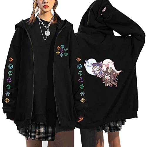 MCMYCO Genshin Impact Merch Kapuzenpullover Hoodie Damen Unisex Warm Pullover Jacke Mit Kapuze Sweatjack Zip-up Kapuzenpullover 3D-Druck Anime Kleidung Cosplay (Color : 7, Size : M) von MCMYCO