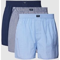 MCNEAL Boxershorts aus Baumwolle mit Label-Patch im 3er-Pack in Marine, Größe L von MCNEAL