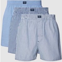 MCNEAL Boxershorts mit Label-Patch im 3er-Pack in Blau, Größe L von MCNEAL