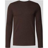 MCNEAL Longshirt mit Rundhalsausschnitt in Schoko Melange, Größe XXXL von MCNEAL