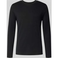 MCNEAL Longsleeve mit geripptem Rundhalsausschnitt in Black, Größe L von MCNEAL