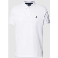 MCNEAL Poloshirt mit Label-Stitching in Weiss, Größe L von MCNEAL