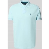 MCNEAL Poloshirt mit Label-Stitching in Helltuerkis, Größe XL von MCNEAL