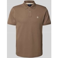 MCNEAL Poloshirt mit Label-Stitching in Mittelbraun, Größe XXL von MCNEAL