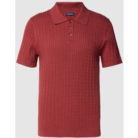 MCNEAL Poloshirt mit Zopfmuster in Rostrot, Größe XXL von MCNEAL