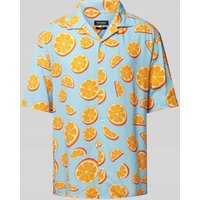 MCNEAL Regular Fit Freizeithemd mit Allover-Print in Neon Orange, Größe S von MCNEAL