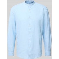 MCNEAL Regular Fit Freizeithemd mit Stehkragen in Bleu, Größe S von MCNEAL