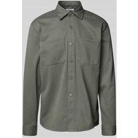 MCNEAL Regular Fit Hemdjacke mit Brusttaschen in Oliv, Größe M von MCNEAL