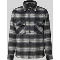 MCNEAL Regular Fit Hemdjacke mit Kentkragen in Mittelgrau, Größe XXL von MCNEAL