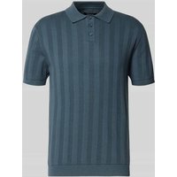 MCNEAL Regular Fit Poloshirt mit Strukturmuster in Petrol, Größe XXL von MCNEAL