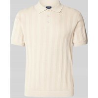 MCNEAL Regular Fit Poloshirt mit Strukturmuster in Beige, Größe XXL von MCNEAL