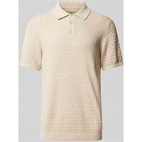 MCNEAL Regular Fit Poloshirt mit Strukturmuster in Beige, Größe XXL von MCNEAL