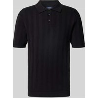 MCNEAL Regular Fit Poloshirt mit Strukturmuster in Black, Größe L von MCNEAL