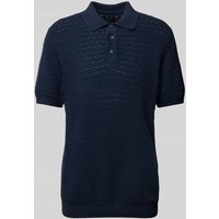 MCNEAL Regular Fit Poloshirt mit Strukturmuster in Dunkelblau, Größe XXXL von MCNEAL